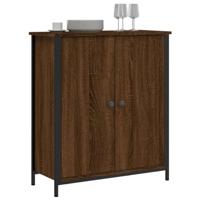 Dressoir 70x30x80 cm bewerkt hout bruin eikenkleur - thumbnail