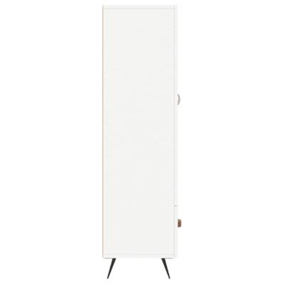 Hoge kast 69,5x31x115 cm bewerkt hout wit Hoge kast 69,5x31x115 cm bewerkt hout wit