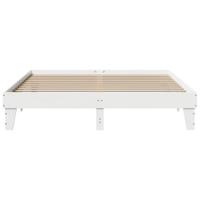 Bedframe zonder matras massief grenenhout wit 200x200 cm - thumbnail