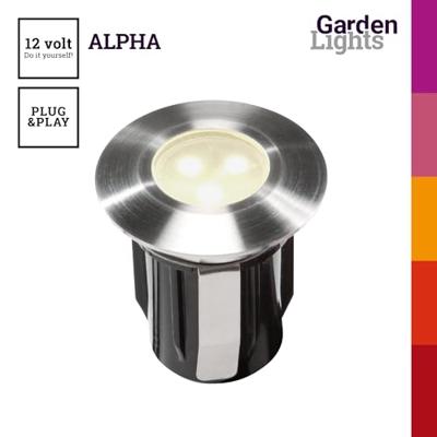 Grondspot 12 volt Alpha aanlichtspot schijnspot warm wit