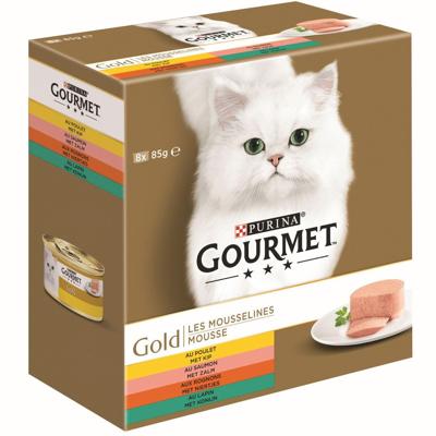 Gourmet Gold 8-Pack Mousse Combipack kattenvoer (96 x 85 g) 96 x 85 g