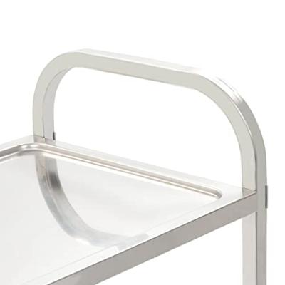 VidaXL Keukentrolley 2-laags 95x45x83,5 cm roestvrij staal