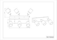 Trio 3-lichts plafondlampCadiz zwart - R81783042 - thumbnail