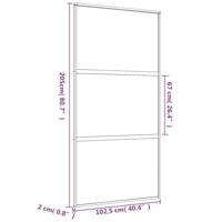 VidaXL Schuifdeur 102,5x205 cm helder esg-glas en aluminium goudkleur - thumbnail