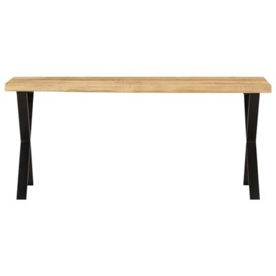 Bankje met natuurlijke rand 105 cm massief mangohout