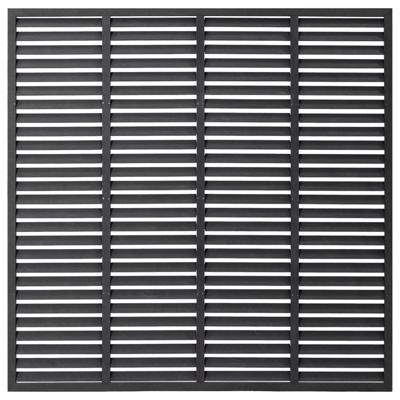 VidaXL Lamellenhek 180x180 cm hkc grijs VidaXL Lamellenhek 180x180 cm hkc grijs