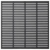 VidaXL Lamellenhek 180x180 cm hkc grijs - thumbnail