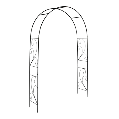 Metalen rozenboog 'Krul' H 217,5 x 152 x 37 cm
