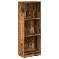 Boekenkast 40x24x109 cm bewerkt hout oud houtkleurig - thumbnail