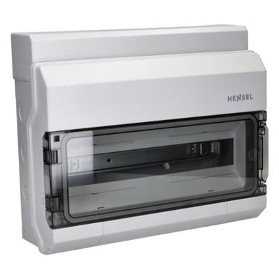 Hensel 6100225 KV 1518 Kleine verdeelkast Opbouw (op muur) Aantal groepen: 18 Aantal rijen: 1 Inhoud: 1 stuk(s) Hensel 6100225 KV 1518 Kleine verdeelkast Opbouw (op muur) Aantal groepen: 18 Aantal rijen: 1 Inhoud: 1 stuk(s)