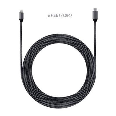 SATECHI USB-C Naar Lightning Oplaadkabel (1.8 Meter / 6.6 Ft) - Apple Mfi Gecertificeerd - Voor iPhone 14 Pro/14/14 Plus, iPhone 13 Pro Max/13 Pro/13/13 Mini, Airpods Pro, Airpods 3/2/ 1