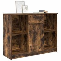 Dressoir met lade 101x35x76 cm spaanplaat gerookt eikenkleurig - thumbnail