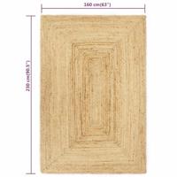 Vloerkleed handgemaakt 160x230 cm jute naturel - thumbnail