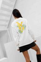 Flower Longsleeve Shirt Dames Off-White - thumbnail