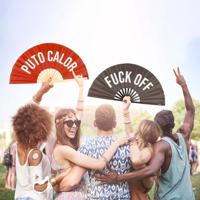 Houten waaier XXL - Fuck Off - thumbnail
