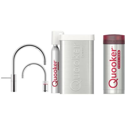Quooker Cube Nordic Round Twintaps Chroom met Pro3-VAQ Boiler
