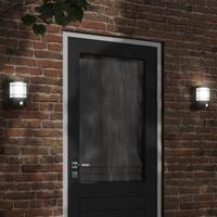 VidaXL Buitenwandlamp met sensor roestvrij staal zwart - thumbnail