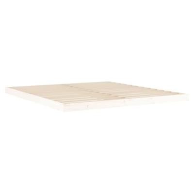 Bedframe massief grenenhout wit 180x200 cm