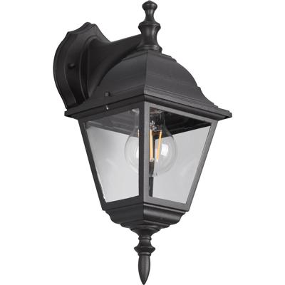 LED Tuinverlichting - Buitenlamp - Trion Zena Down - E27 Fitting - Spatwaterdicht IP44 - Mat Zwart - Alumunium