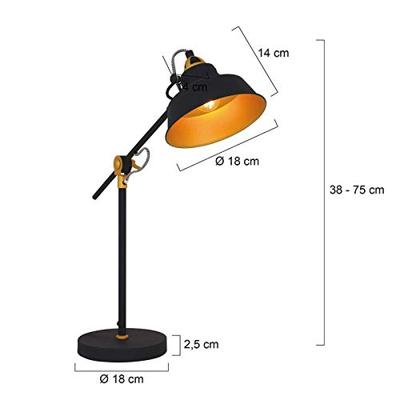 Mexlite Tafellamp nove zwart Mexlite Tafellamp nove zwart