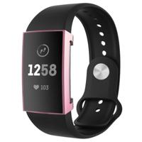 Voor Fitbit charge 3 volledige dekking plating TPU horloge case (roze) - thumbnail