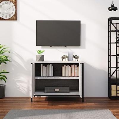 Tv-meubel met deuren 60x35x45 cm bewerkt hout grijs sonoma - thumbnail