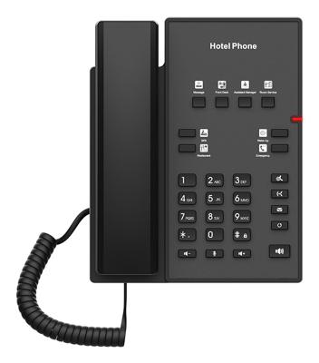 Fanvil H1, Hoteltelefon, 2 Leitungstasten