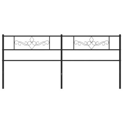 Hoofdbord 200 cm metaal zwart Hoofdbord 200 cm metaal zwart