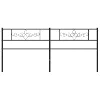 Hoofdbord 200 cm metaal zwart - thumbnail