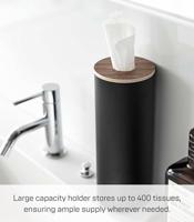 Yamazaki Tissuebox Rond - Rin - Zwart - thumbnail