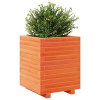 Plantenbak 40x40x49,5 cm massief grenenhout wasbruin - thumbnail
