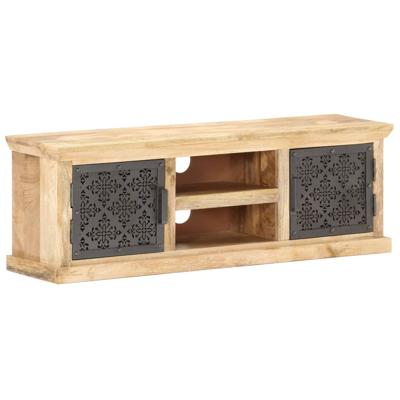 VidaXL Tv-meubel met stalen deuren 120x30x40 cm massief mangohout VidaXL Tv-meubel met stalen deuren 120x30x40 cm massief mangohout