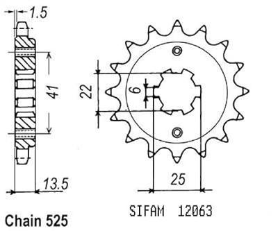 ESJOT Sprocket 525 16z standard