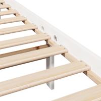 Bedframe zonder matras massief grenenhout wit 135x190 cm - thumbnail