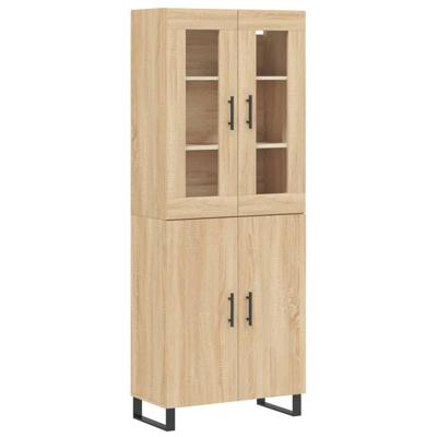 Hoge kast 69,5x34x180 cm bewerkt hout sonoma eikenkleurig