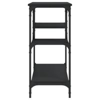 Wandtafel met schappen 100x35x75 cm zwart - thumbnail