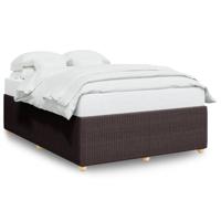 Bedframe zonder matras stof donkerbruin 140x190 cm - thumbnail