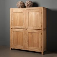 Tower Living Opbergkast 'Corona' Teak, 160 x 130cm - thumbnail