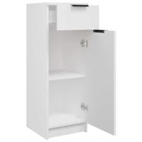 Badkamerkast 32x34x90 cm bewerkt hout wit - thumbnail