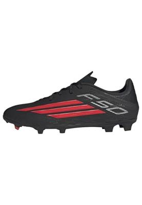 adidas F50 League Gras / Kunstgras Voetbalschoenen (MG) Zwart Rood Donkergrijs
