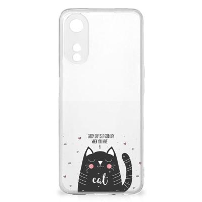 OPPO A78 5G | A58 5G Telefoonhoesje met Naam Cat Good Day OPPO A78 5G | A58 5G Telefoonhoesje met Naam Cat Good Day