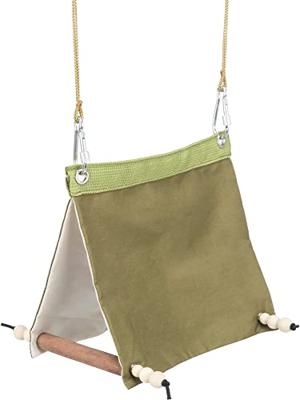 Hangende vogeltent, katoen, 16 × 18 × 20 cm, groen