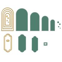 Vaessen Creative • mini snijmallen cirkels & vierkanten 14st. - thumbnail