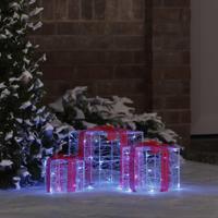 VidaXL Cadeau doos met 60 led 3 pcs blauw 20 x 20 x 20 cm acryl - thumbnail
