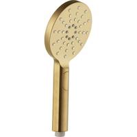 Ben Push handdouche rond Ø12cm 3 straalsoorten geborsteld messing - thumbnail