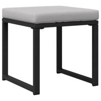 Tuinbankenset met kussen 6 pcs Zwart Staal - thumbnail