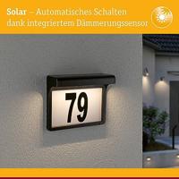 Paulmann 95388 4000870953884 Huisnummerlamp op zonne-energie Energielabel: G (A - G) 0.05 W Warmwit Zwart - thumbnail