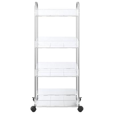 Opbergtrolley 4-laags 37x28x95 cm acryl transparant - thumbnail