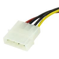 StarTech.com 15cm 4-pins LP4 naar SATA-kabel - LP4 / seriële ATA voedingsadapter - S-ATA 15-pins vrouwelijk/4-pins LP-4 stekker, recht - thumbnail