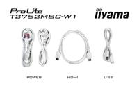 Iiyama ProLite T2752MSC-W1 Touchscreen monitor Energielabel: E (A - G) 68.6 cm (27 inch) 1920 x 1080 Pixel 16:9 5 ms HDMI, DisplayPort, Hoofdtelefoon (3.5 mm - thumbnail